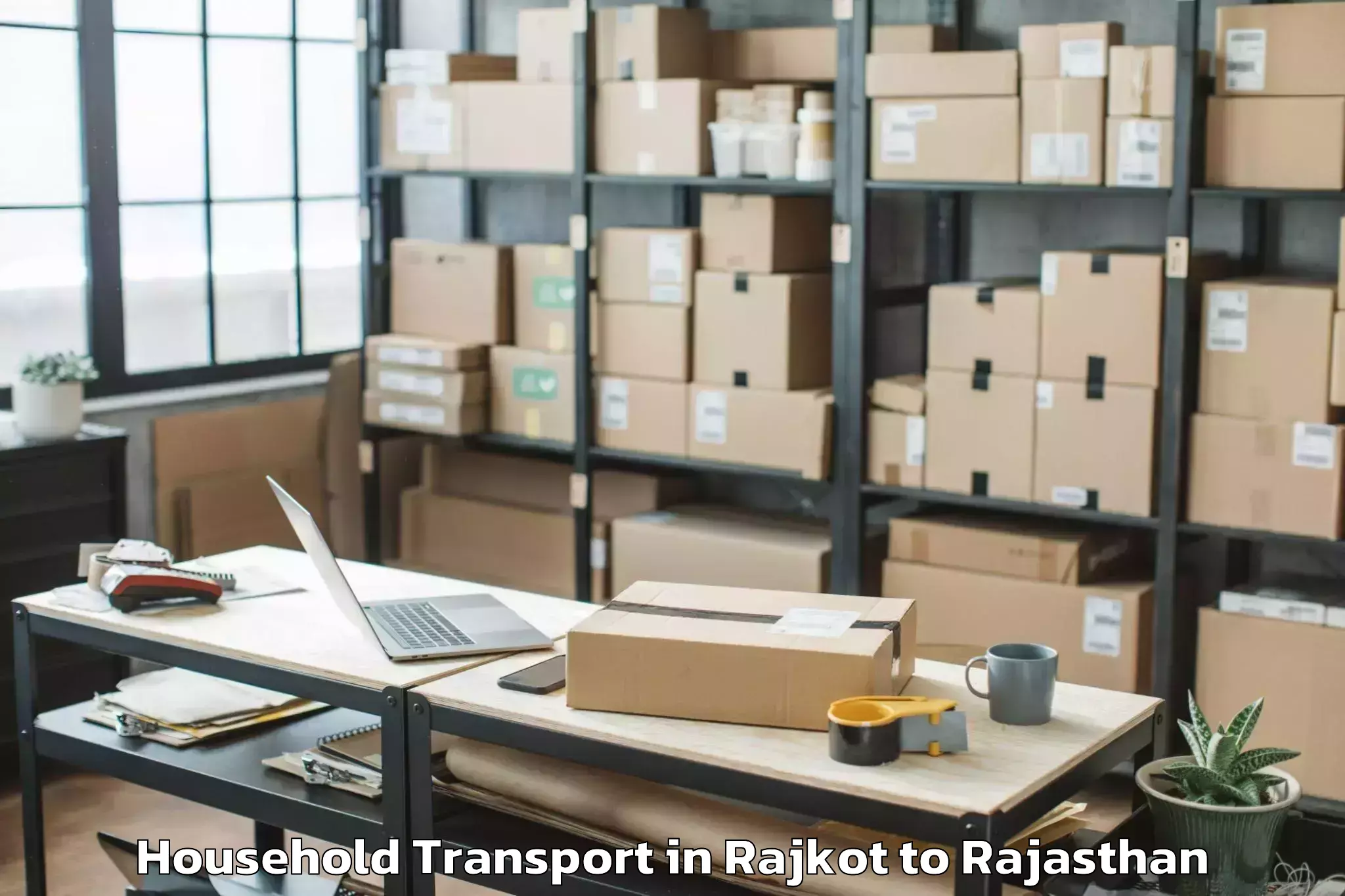 Book Rajkot to Bagru Household Transport Online